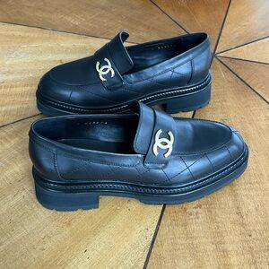 Black Chanel Loafers